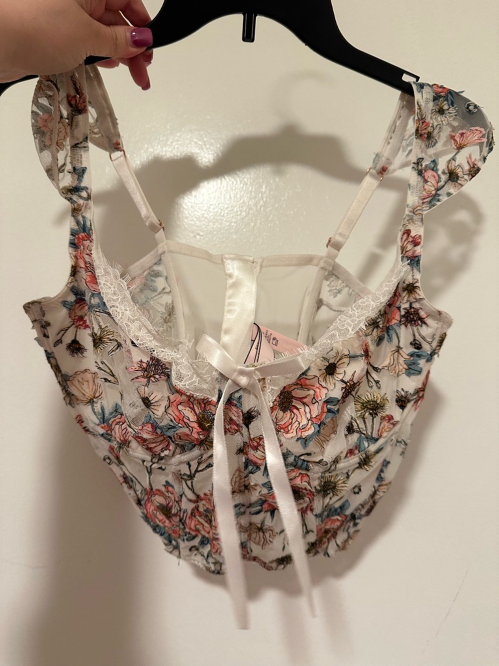 Floral Lace-Trim Victoria’s Secret Corset Top